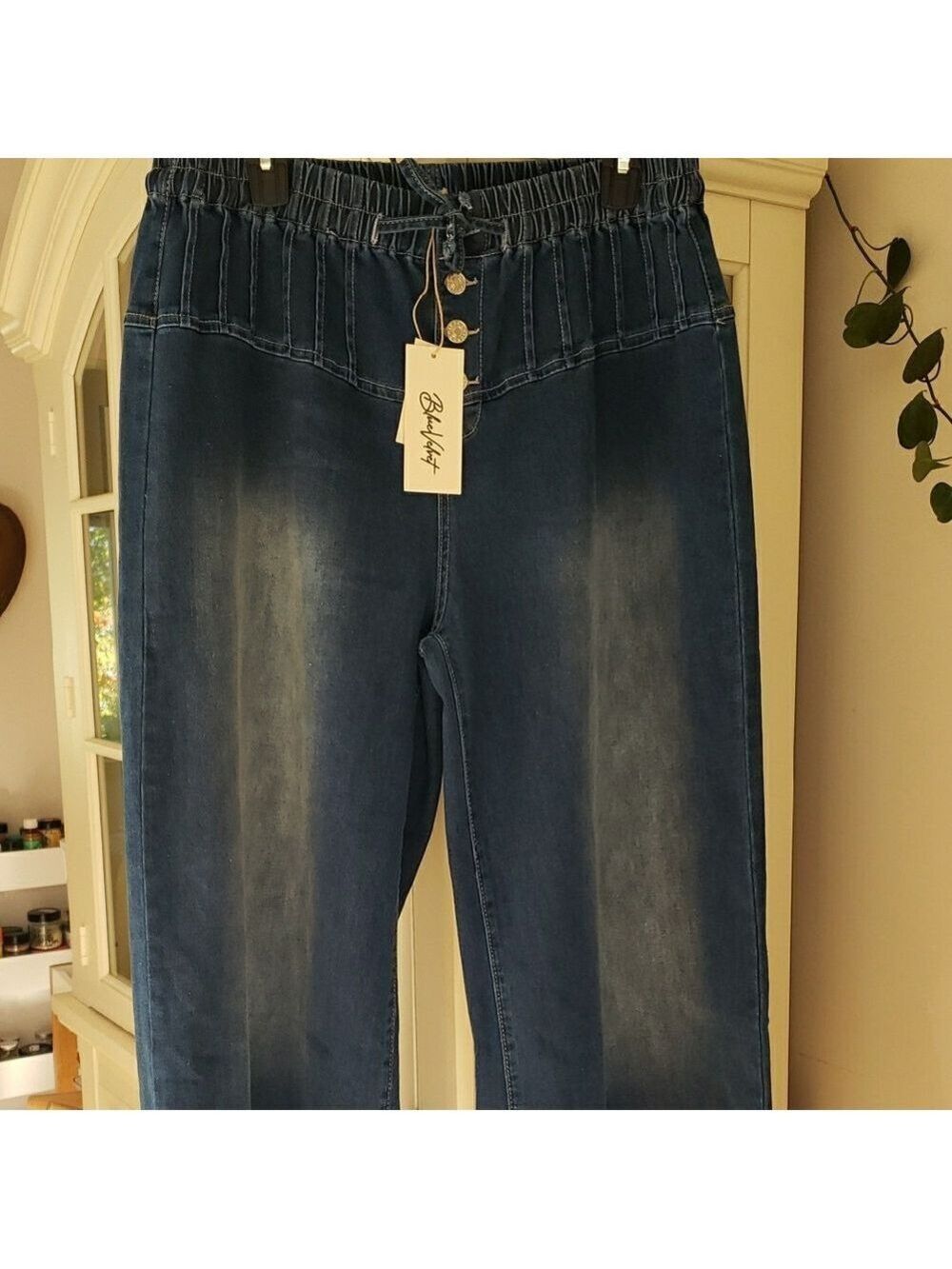 Blue Velvet Brand Dark Blue Wide Leg Jeans NWT XL - Picture 6 of 8